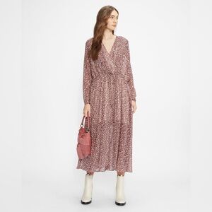 NWT Ted Baker Vally Draped Midi Batwing Sleeve Dress Bohemian Cottagecore 12